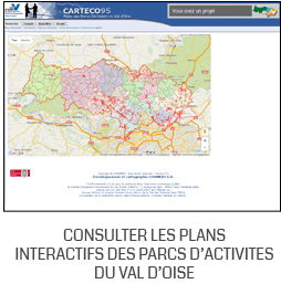 Accès au site des plans des parcs d'activités du Val d'Oise